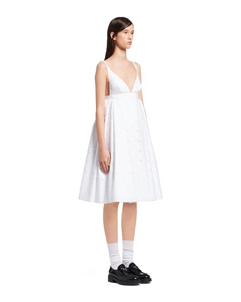 prada white sundress|Prada sequin dress.